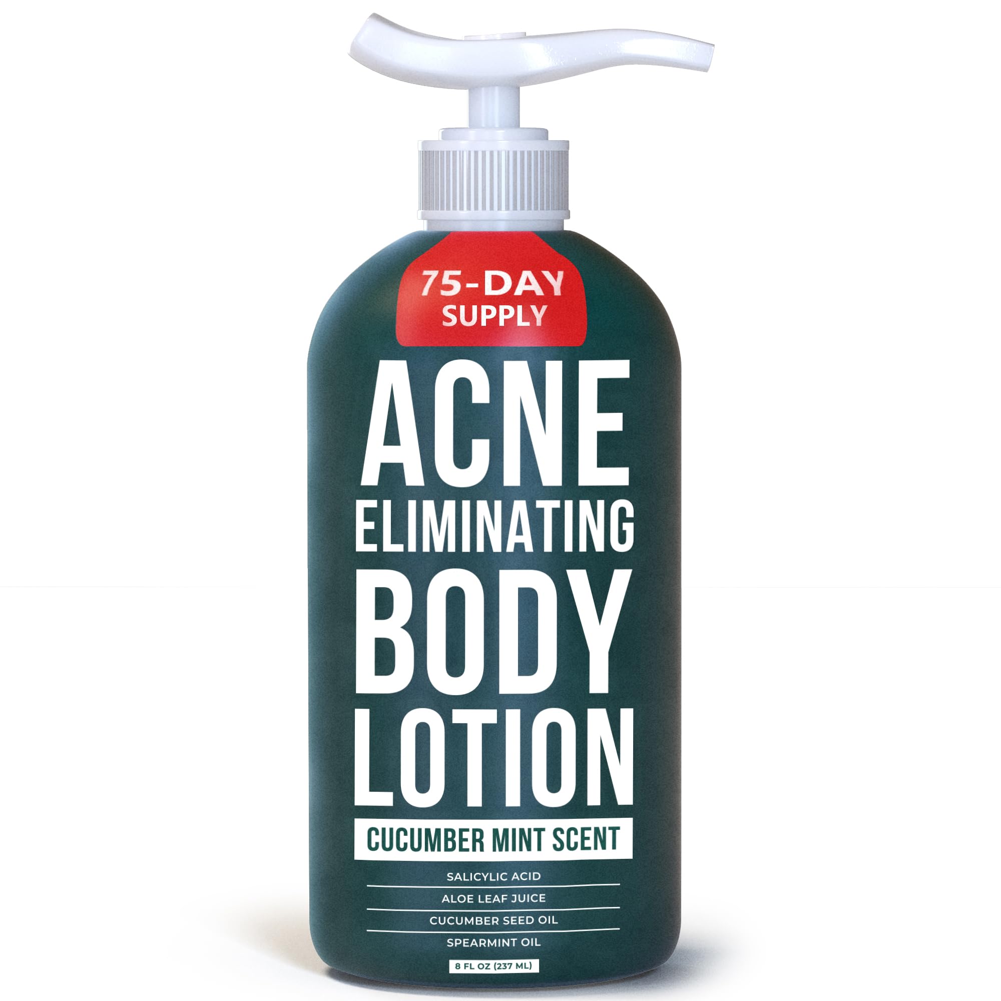 TreeActiv Acne Eliminating Body Lotion 8 fl oz | Clears Body, Back, Butt and Shoulder Acne | Anti-Acne Moisturizer | Prevents Future Breakouts | Cucumber Mint Scent